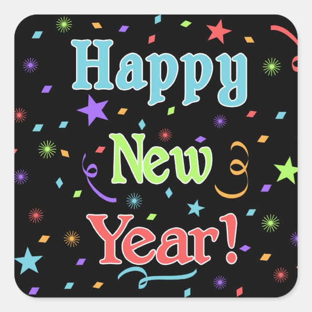 Happy New Year Sticker (Front)
