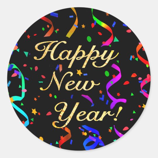 &quot;Happy New Year!&quot; stickers | Zazzle.com