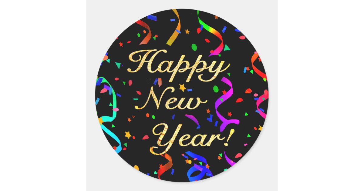 &quot;Happy New Year!&quot; stickers | Zazzle.com