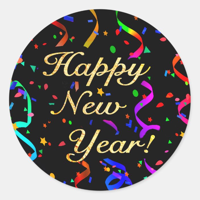 &quot;Happy New Year!&quot; stickers | Zazzle.com