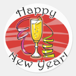 Happy New Year Stickers