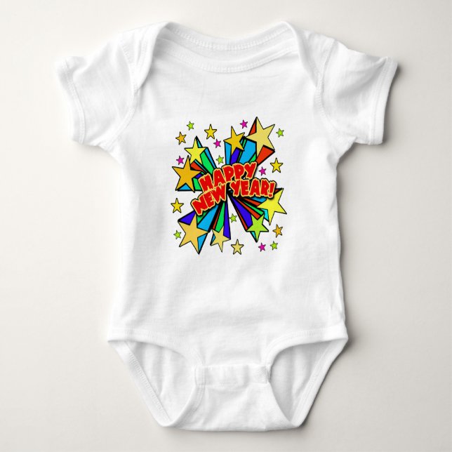 Happy New Year T-shirts, Beer Steins, Party Favors Baby Bodysuit (Front)