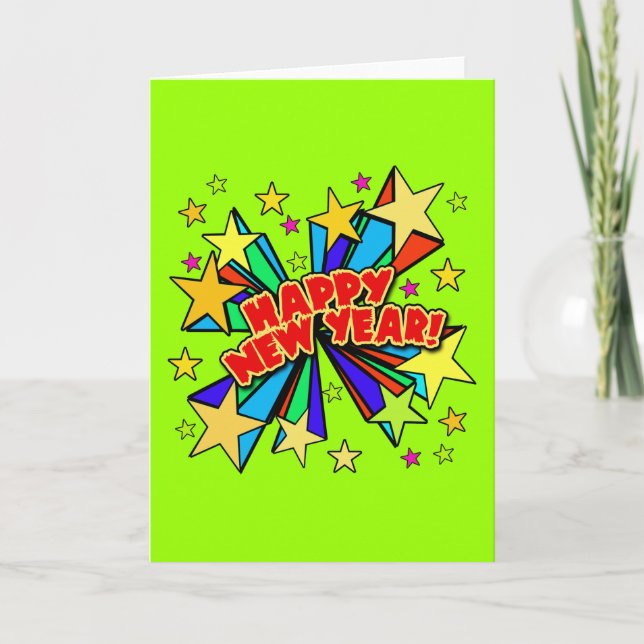 Happy New Year T-shirts, Beer Steins, Party Favors Holiday Card (Front)