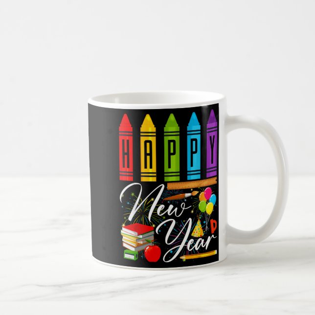 Happy New Year Teacher Fireworks New Years Eve Par Coffee Mug (Right)