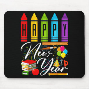 Happy New Year Teacher Fireworks New Years Eve Par Mouse Pad