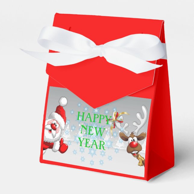 Happy New Year Tent Favor Box (Front Side)
