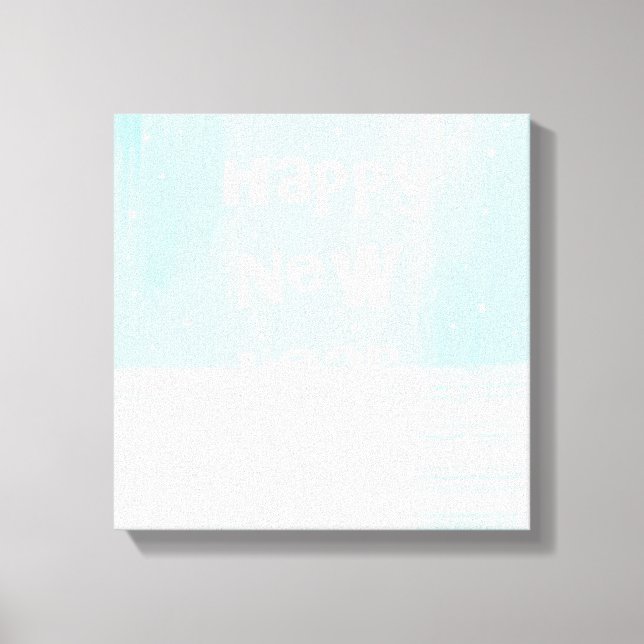 happy new year text art canvas print (Front)