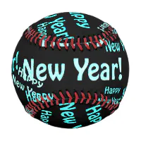 Merry Christmas and Happy New year on green ribbon Baseball, Zazzle