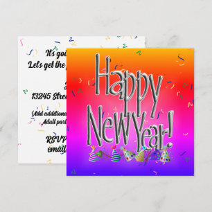HAPPY NEW YEAR! Text Image Invitation