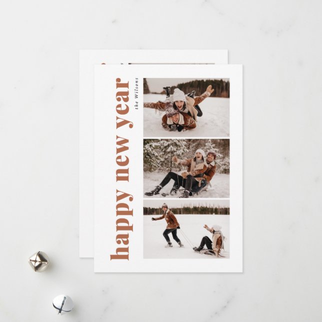 Happy new year the Wilsons  Holiday Card (Front/Back In Situ)