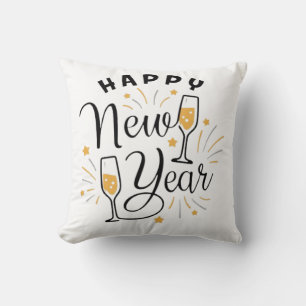 Happy New Year Throw Pillow