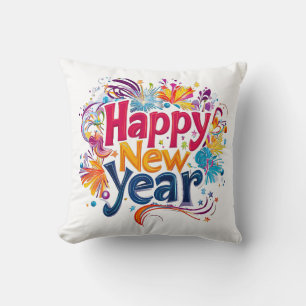 Happy New Year Throw Pillow