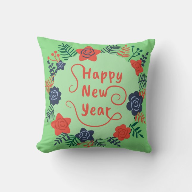 HAPPY NEW YEAR  THROW PILLOW (Front)