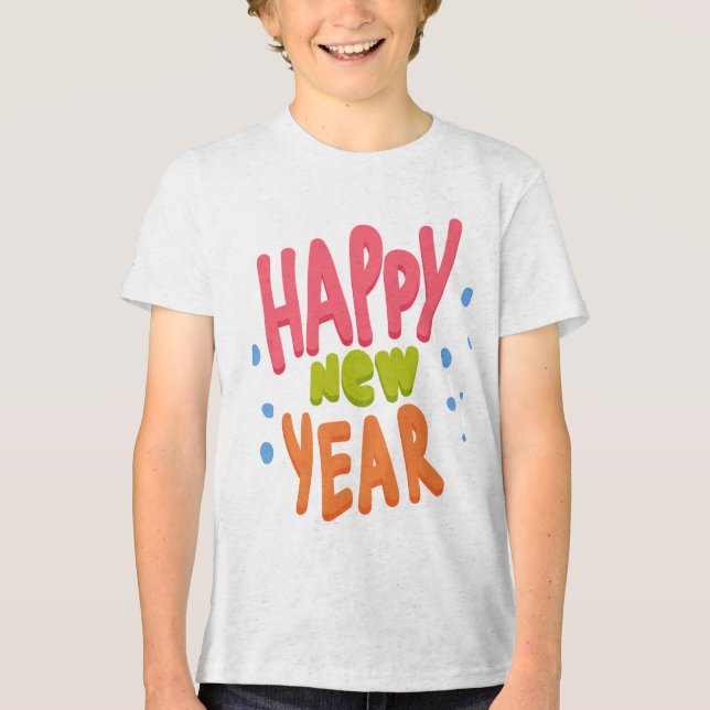 Happy New Year Tri-Blend Shirt (Front)