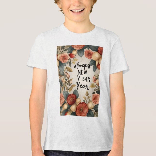 Happy New Year Tri-Blend Shirt (Front)