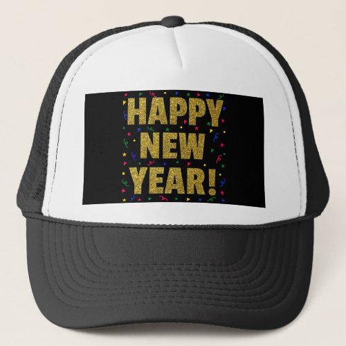 Happy New Year Trucker Hat