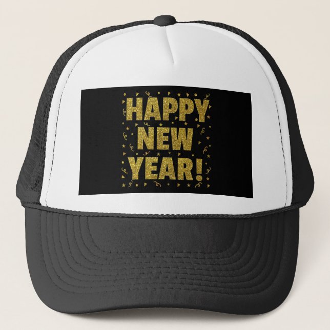 Happy New Year Trucker Hat (Front)