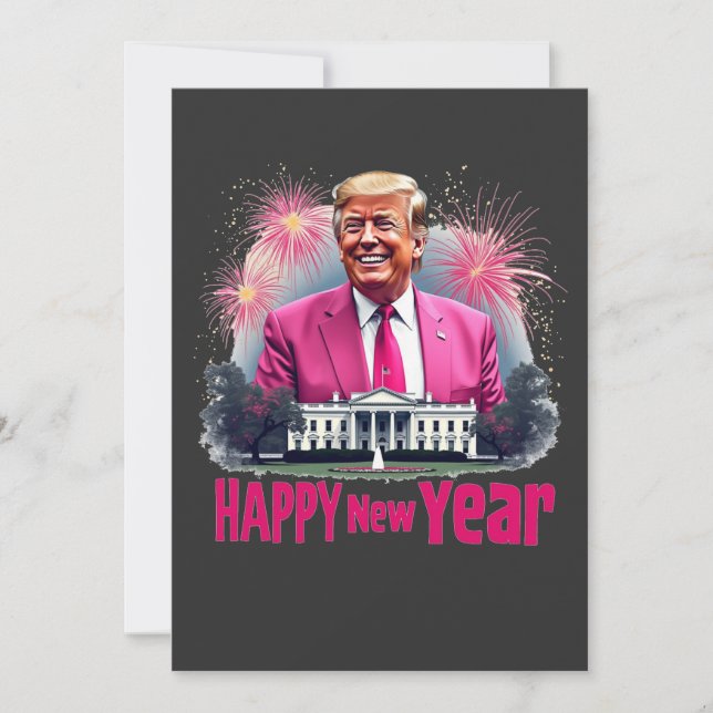 Happy New Year Trump Inauguration Day 2025 Thank You Card (Front)