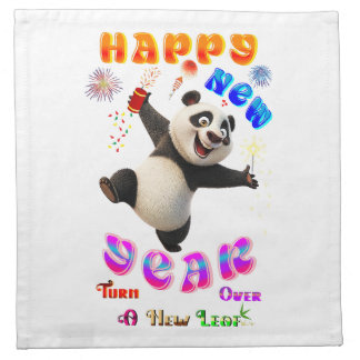 Happy New Year Turn Over A New Leaf Cloth Napkin