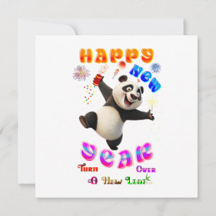 Happy New Year Turn Over A New Leaf Note Card