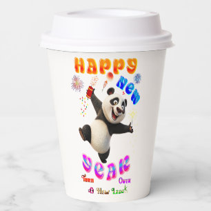 Happy New Year Turn Over A New Leaf Paper Cups