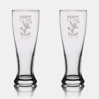 Happy New Year Turn Over A New Leaf Pilsner Glass