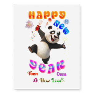 Happy New Year Turn Over A New Leaf Temporary Tattoos