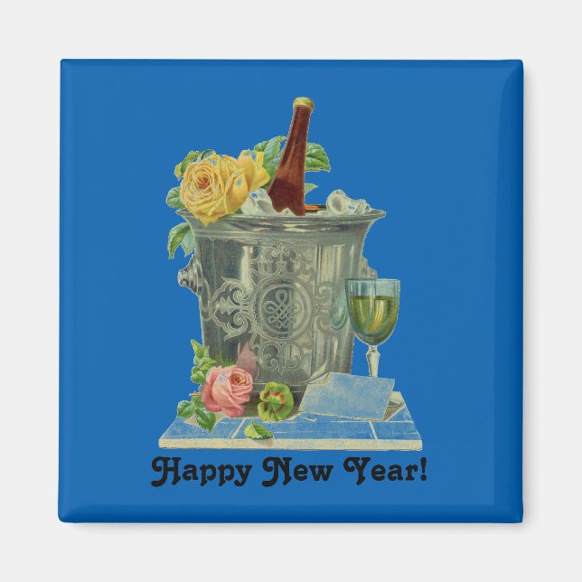 Happy New Year Vintage Magnet (Front)