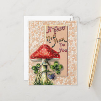 Happy New Year Vintage Postcard