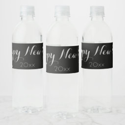 Happy New Year Water Bottle Label | Zazzle
