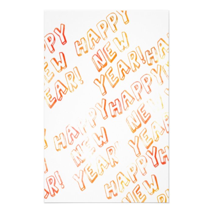 happy new year white stationery | Zazzle