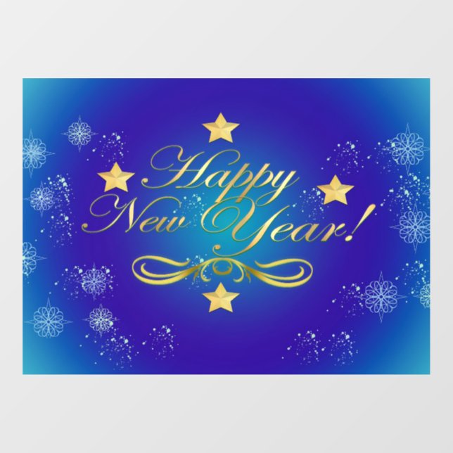 Happy New Year Window Cling (Sheet)
