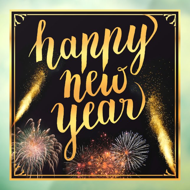 Happy New Year  Window Cling (Sheet 3)