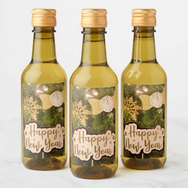 HAPPY NEW YEAR  WINE LABEL (Bottles)
