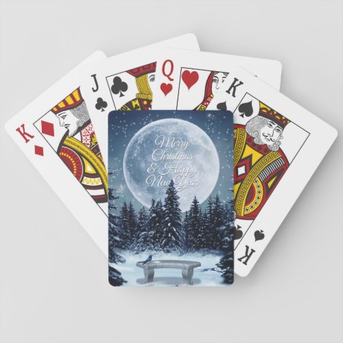 Happy New Year Winter Wonderland Playing Cards