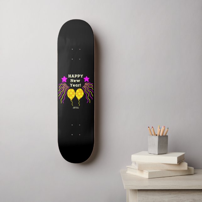 Happy New Year Wishes Skateboard (Wall Art)