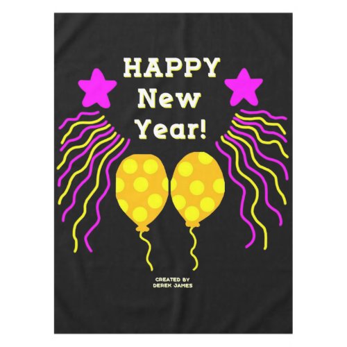 Happy New Year Wishes Tablecloth