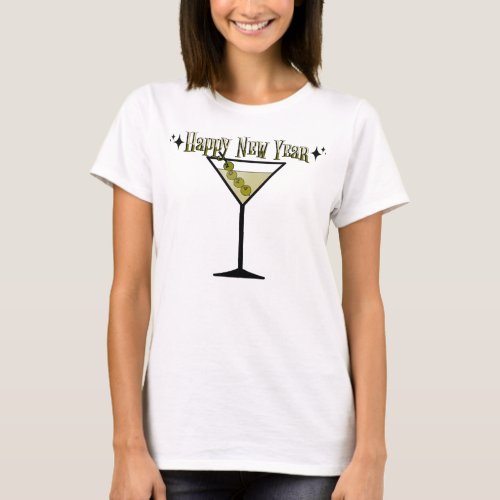 Happy New Year with 2024 Martini Olives T_Shirt
