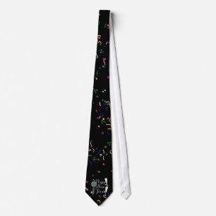 Happy New Year with Champagne & Confetti Neck Tie
