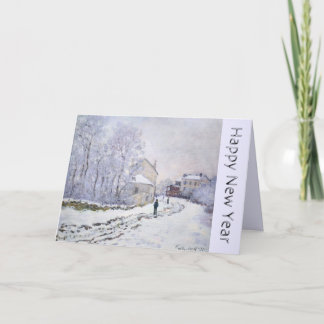 Happy New Year with Claude Monet Greeting card
