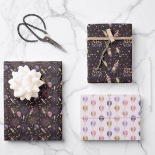 Happy New Year Wrapping Paper Sheets