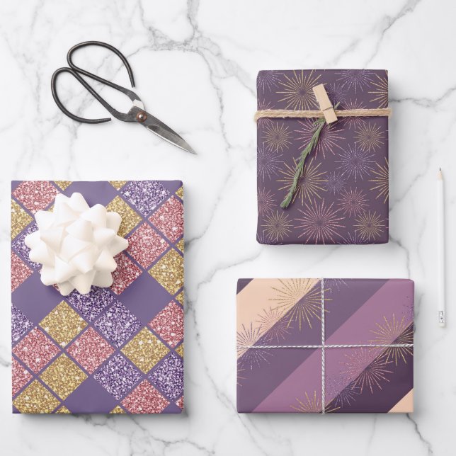 Happy New Year Wrapping Paper Sheets (Front)