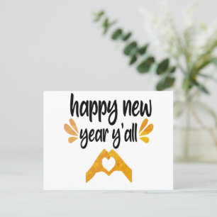 Happy New Year Y'all Postcard