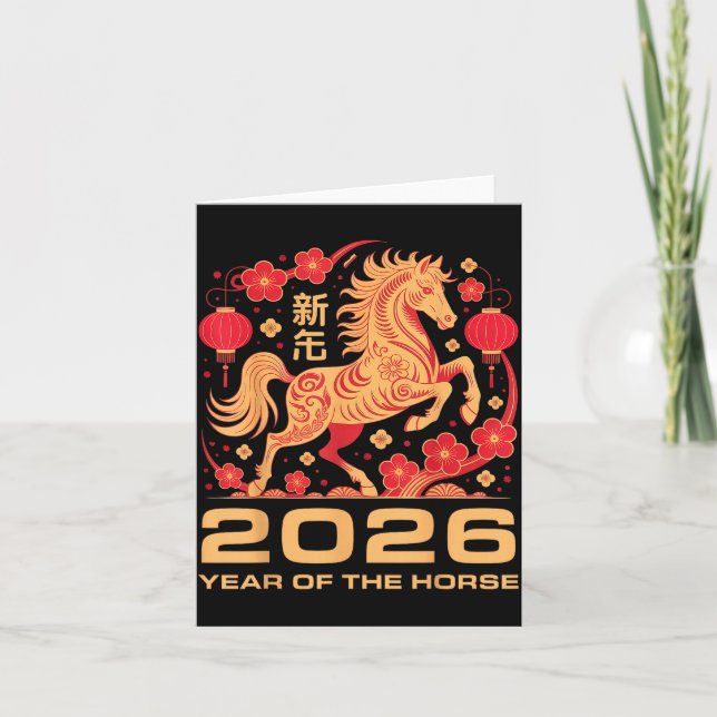 Happy New Year-year Of The Horse Chinese New-year  Card (Front)