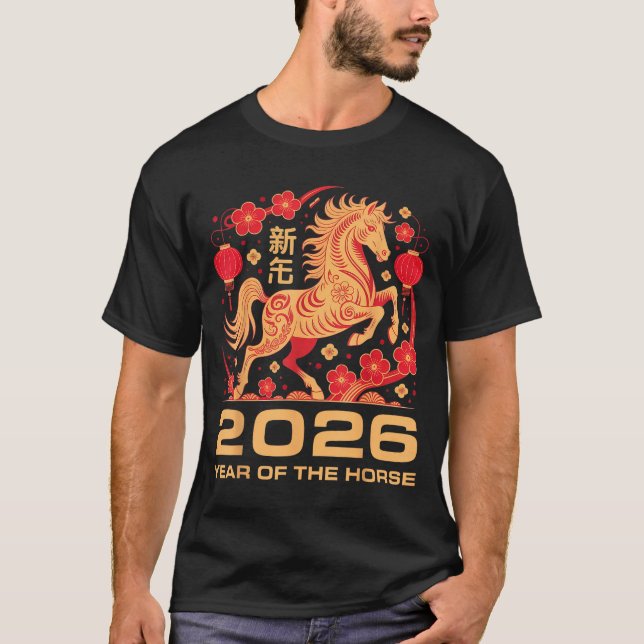 Happy New Year-year Of The Horse Chinese New-year  T-Shirt (Front)