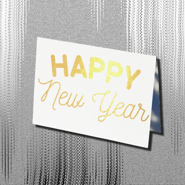 Happy New Year  - your  child's photo Foil Card (Creator Uploaded)