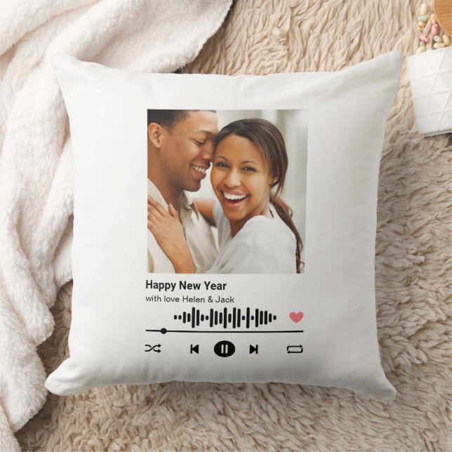 Happy New Year Your Favorite Song Throw Pillow (Blanket)