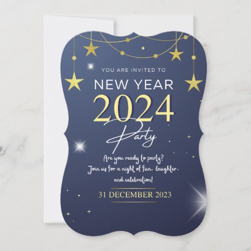 happy new years 2024 invitation