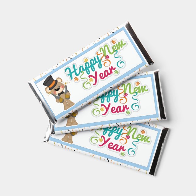 Happy New Years Candy Bar Wrapper Party Favors (Front)