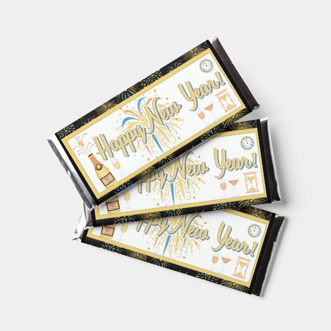 Happy New Years Candy Bar Wrapper Party Favors (Front)